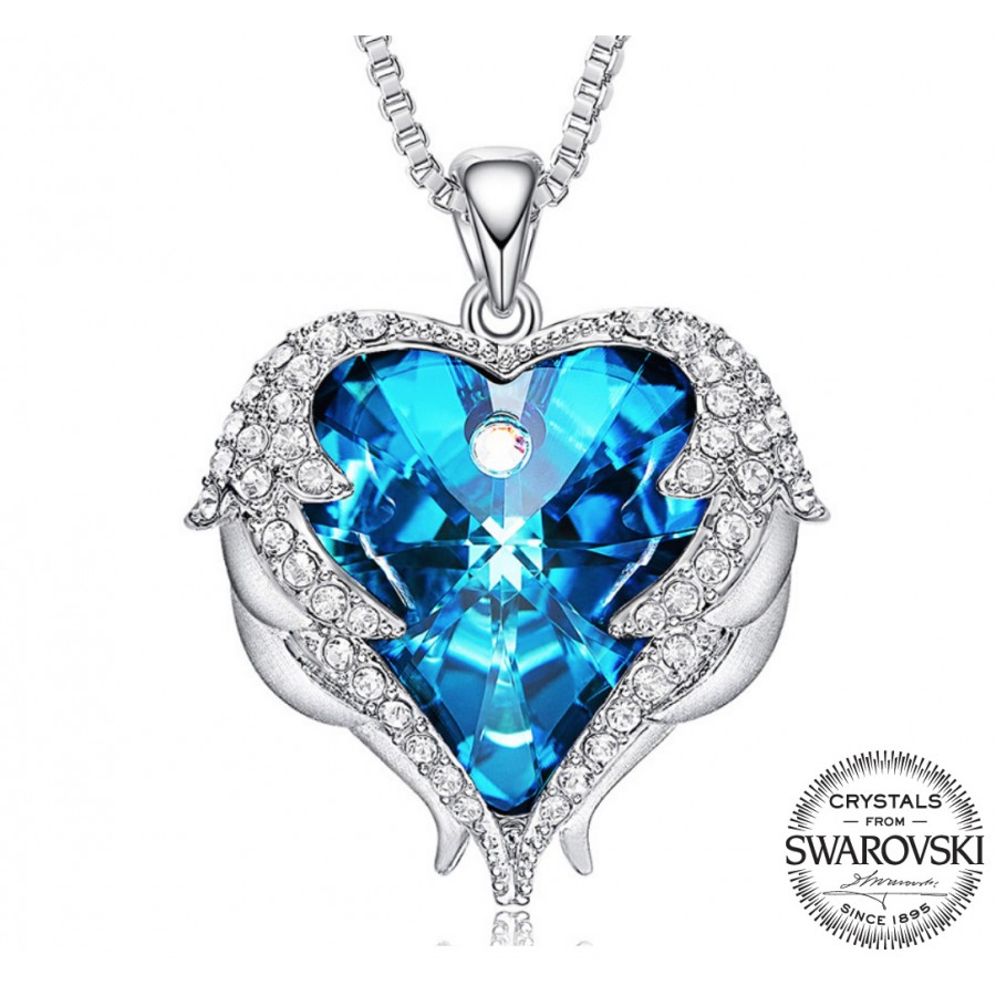 Monemel Swarovski Taşlı Kalp Kolye (Altın Kaplama